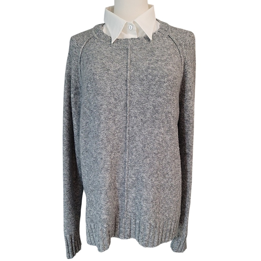Lauren Ralph Lauren Womens Gray Long Sleeve Knit Sweater Size L